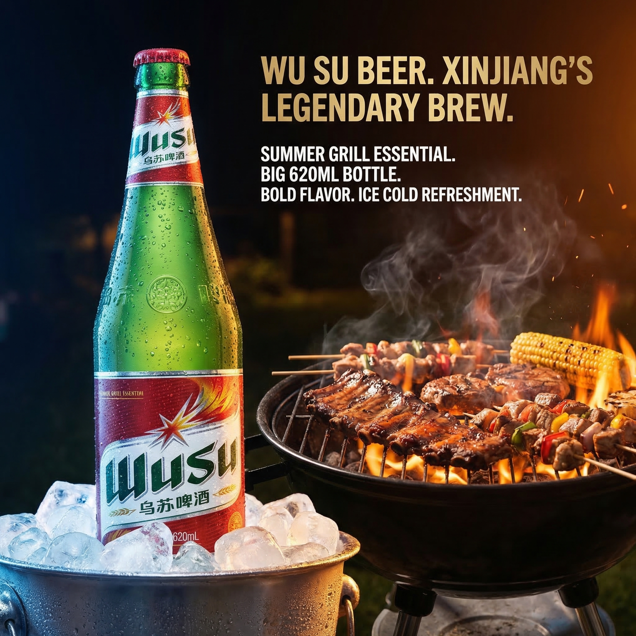 乌苏啤酒品牌海报